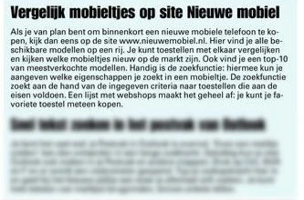 NieuweMobiel.NL getipt door dagblad Spits
