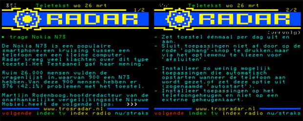 Gezien in Tros Radar; trage smartphone
