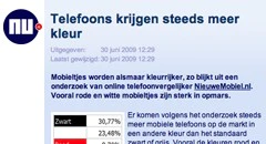 Telefoons krijgen steeds meer kleur