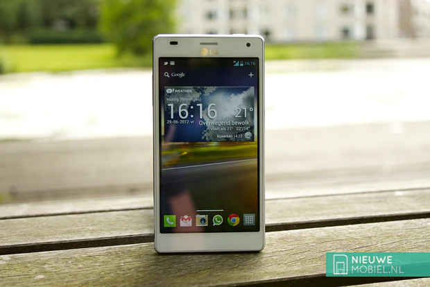 LG Optimus 4X HD near lake