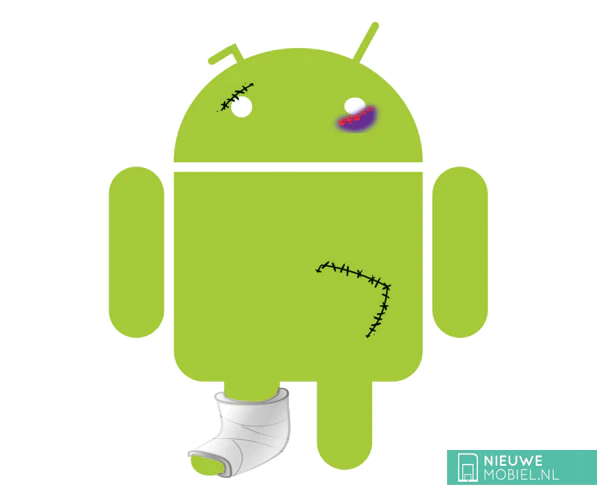 A beaten up Android