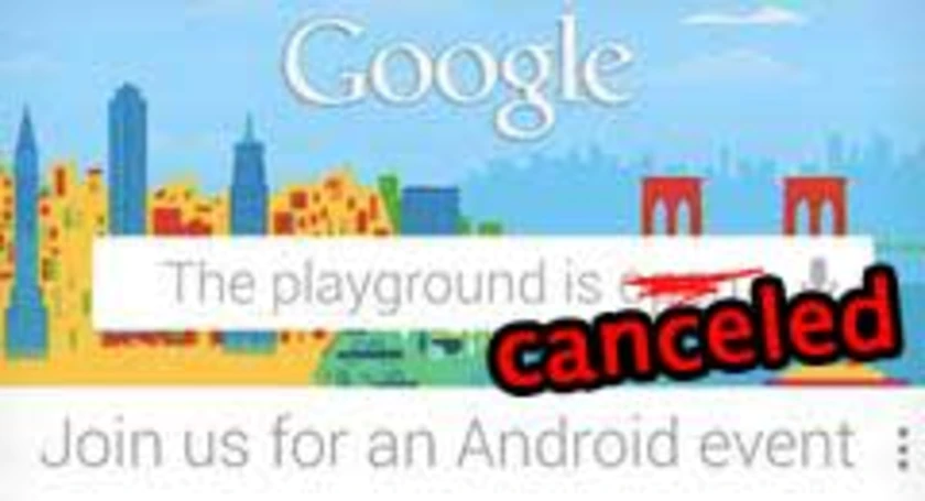 Playground is canceled