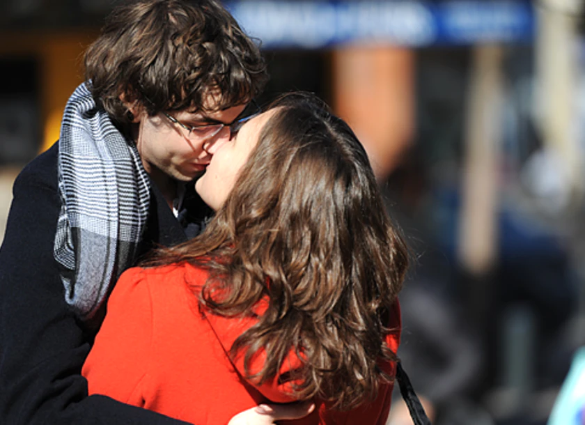 Kissing couple