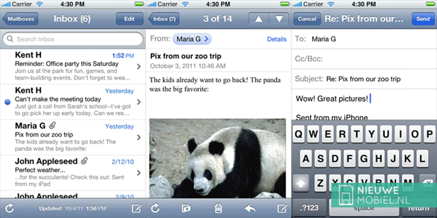 iOS mail client
