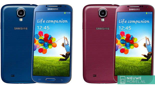 Samsung Galaxy S4 Blue Arctic and Red Aurora