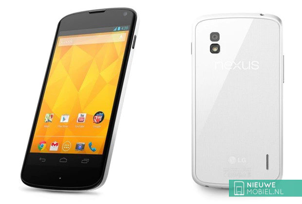 LG kondigt officieel de witte Nexus 4 aan