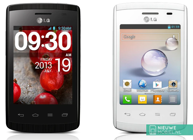 LG Optimus L1 II Indigo Black and White