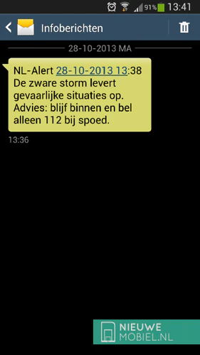 NL-Alert herfststorm NL-Alert herfststorm