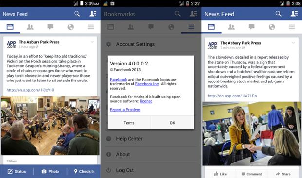Uiterlijk Facebook voor Android gaat op de schop