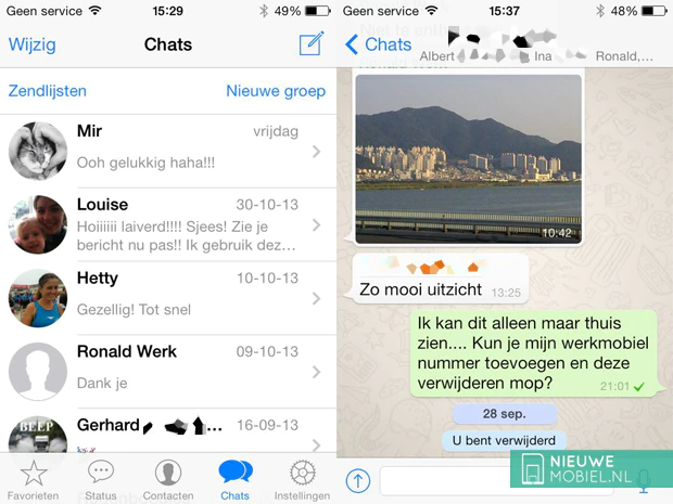 WhatsApp voor iPhone krijgt iOS 7-makeover