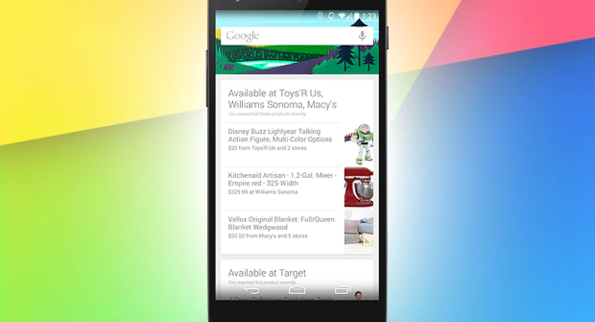 Google now shop alert