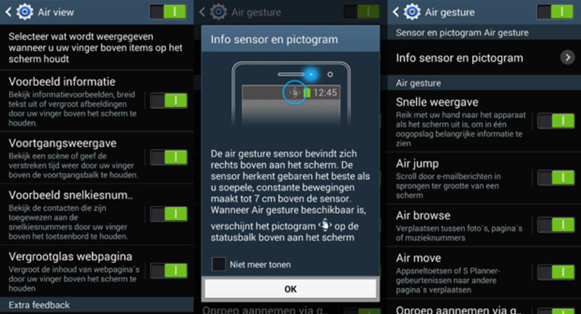Air view samsung galaxy