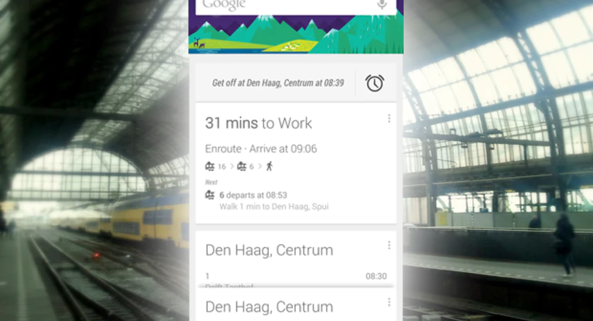 Google now public transit alarm