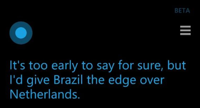 Cortana brazil netherlands