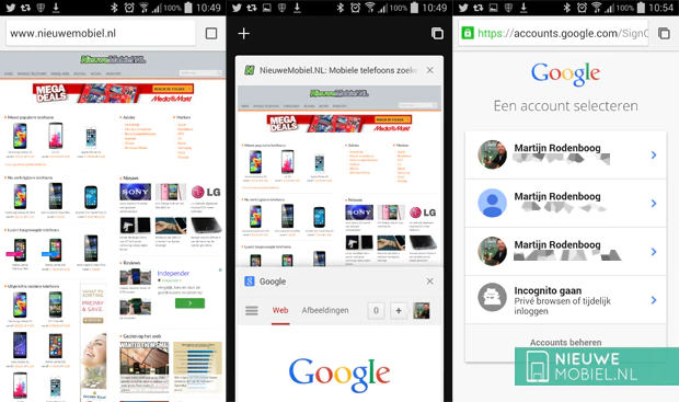 Google updatet ook Chrome for Android met Material Design-uiterlijk