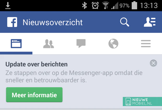Facebook laat binnenkort alleen berichtjes via Messenger-app toe