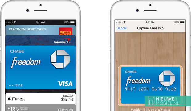 Apple Pay scan creditcard