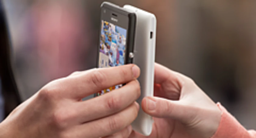 Smartphones touching