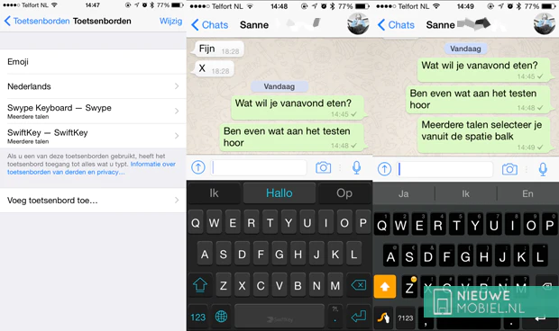 Swype en SwiftKey voor iOS nu ook in het Nederlands