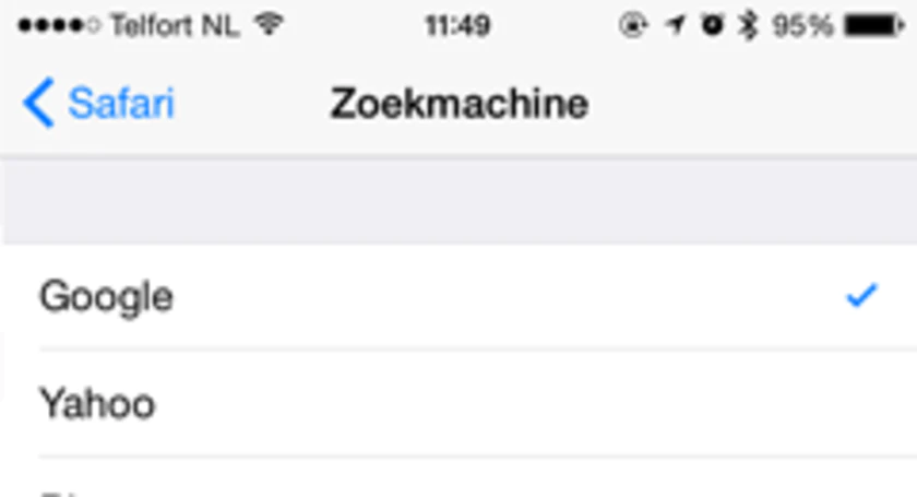 Default search engine safari