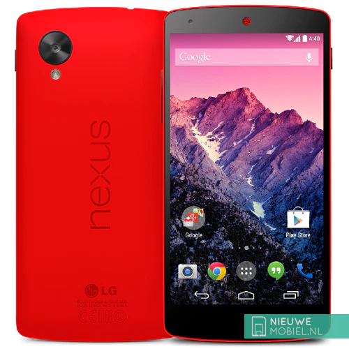 LG and Google Nexus 5 red