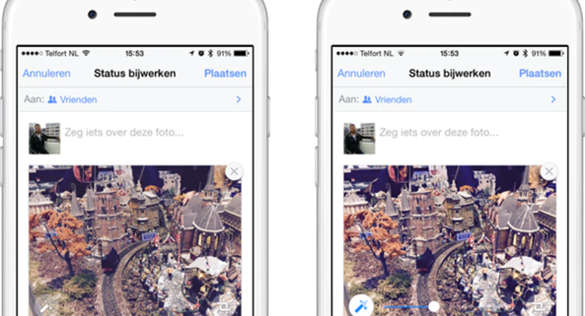 Facebook auto enhance photo