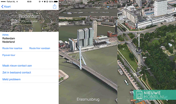 Apple Maps 3D Flyover tour Rotterdam