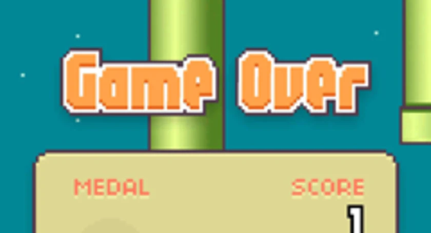 Flappy bird game over