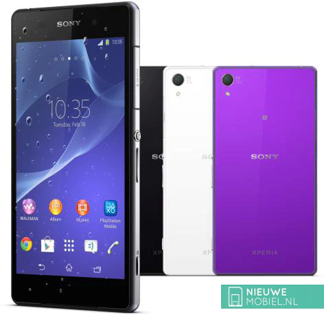 Sony Xperia Z2 Black front color range