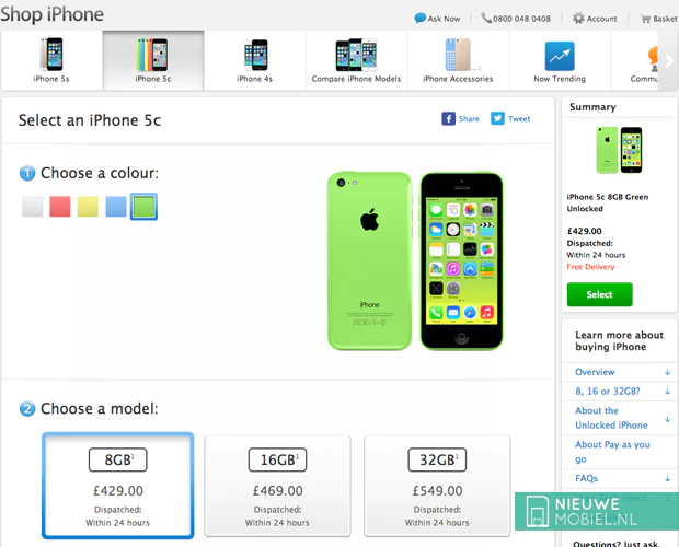 Apple iPhone 5c 8GB Apple iPhone 5c 8GB