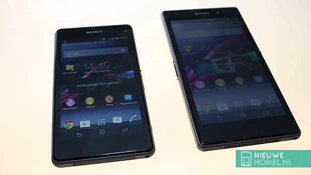 Sony Xperia Z1 Compact next to Xperia Z1