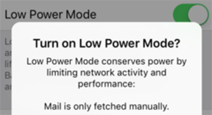 Ios9 energiebesparingsmodus