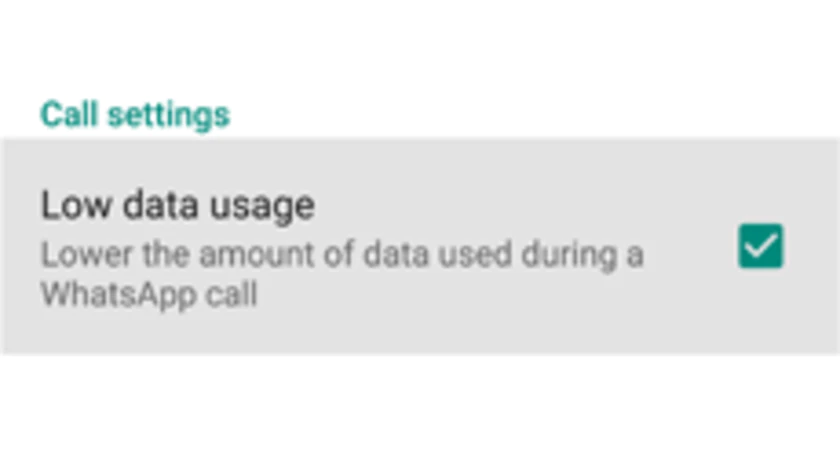 Low data usage