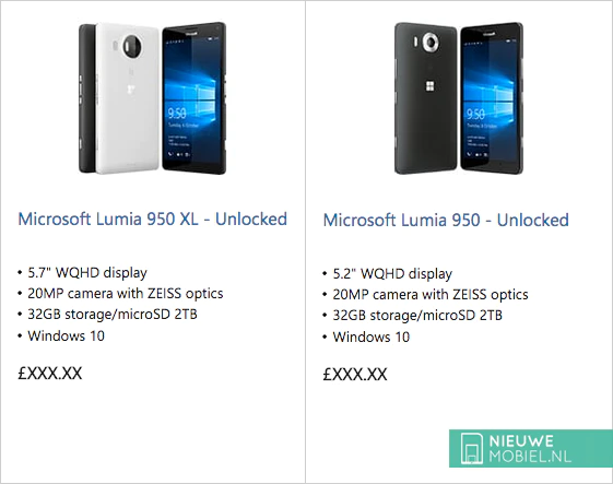 Microsoft Lumia 950 XL en de Lumia 950