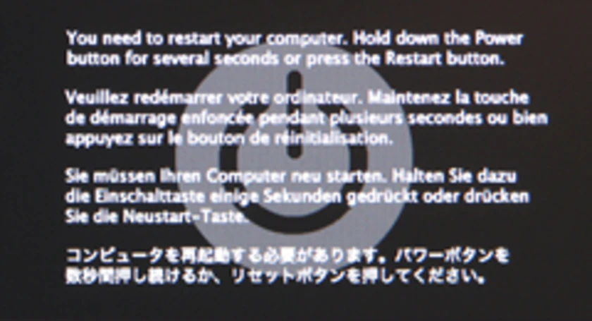 Apple screen of death