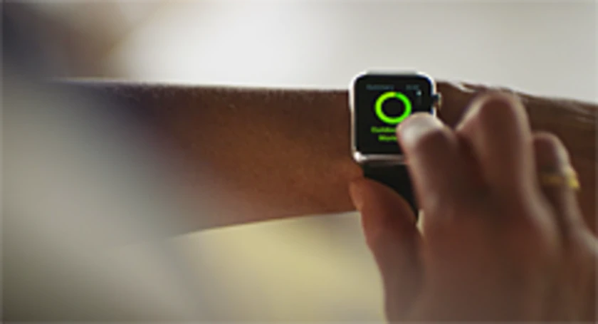 Apple watch on wrist