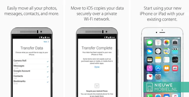 Apple werkt aan app om gebruikers van iOS naar Android te verhuizen