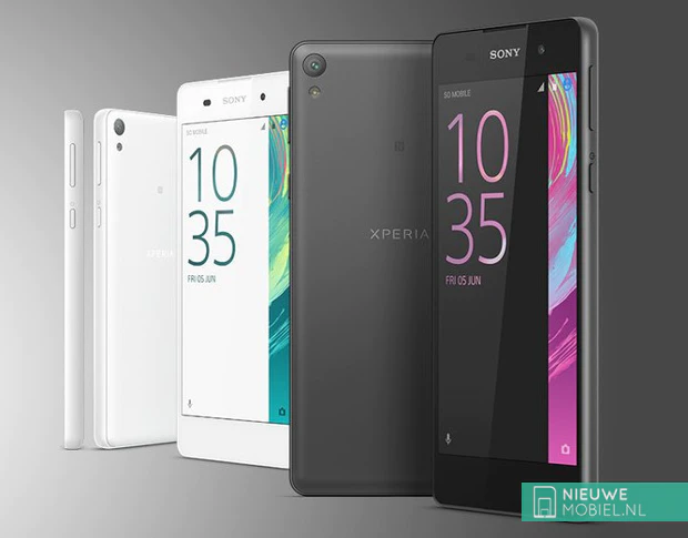 Sony Xperia E5 in het wit en zwart