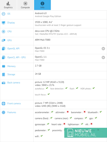 GFXBenchmark Alcatel Flash 3 GFXBenchmark Alcatel Flash 3