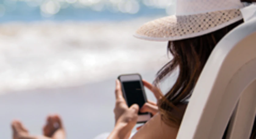Telefoon op het strand