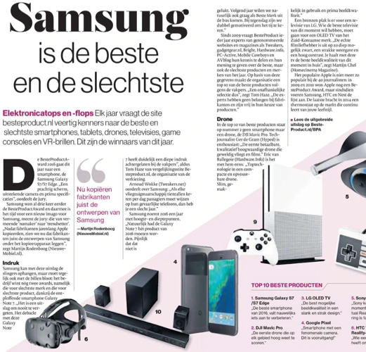 Artikel NieuweMobiel.NL de Persgroep