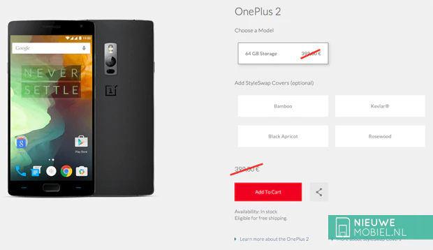 OnePlus 2 prijsverlaging