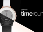 Pebble Time Round Zwart Wit