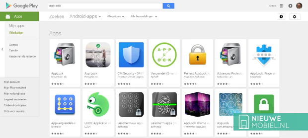 App lockers in de Google Play Store