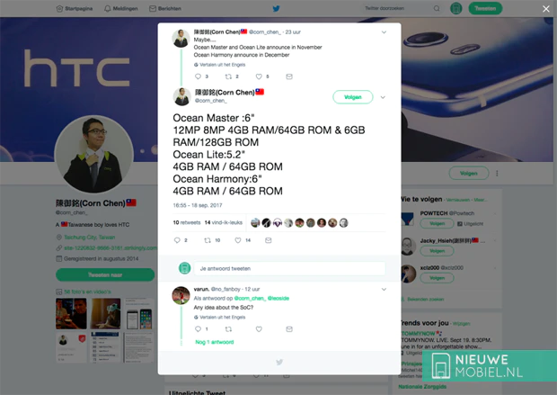 HTC Ocean Harmony, Lite, Master HTC Ocean Harmony, Lite, Master