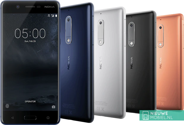 Nokia 5 kleuruitvoeringen Nokia 5 kleuruitvoeringen