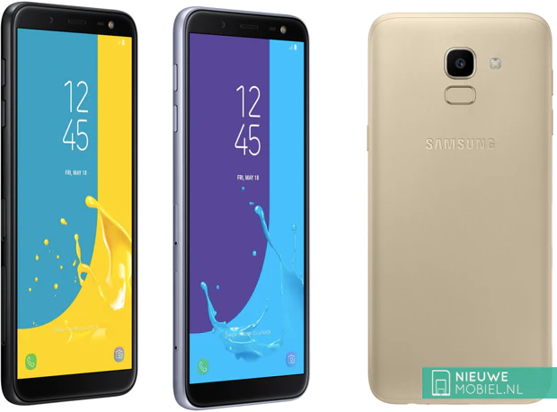 Samsung Galaxy J6 kleurenoverzicht Samsung Galaxy J6 kleurenoverzicht