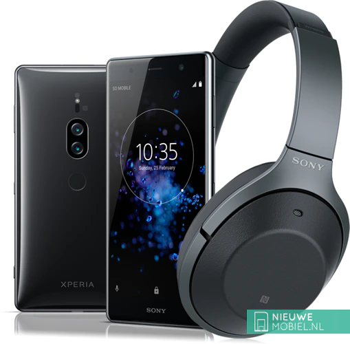 Sony Xperia XZ2 Premium met Sony WH-1000XM2