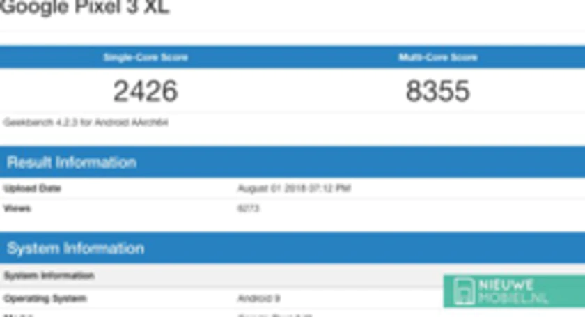 Pixel3 geekbench