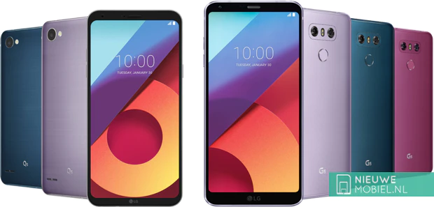 LG G6 en Q6 nieuwe kleuren
